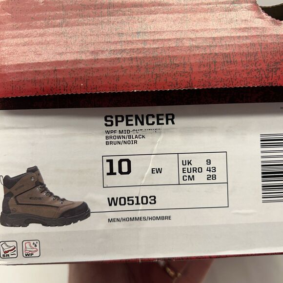 Mens Wolverine Spencer Insulated Work/Hiking Boot Waterproof Leather Sz 10EW New - Picture 10 of 10